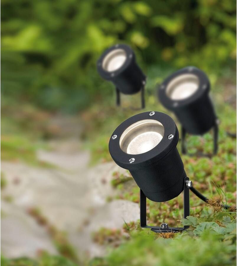 Paulmann Led-tuinlamp Buiten 230V Spotlicht IP65 GU10 3x3 5W 230V 3000K Zwart Aluminium (1 stuk) - Foto 2