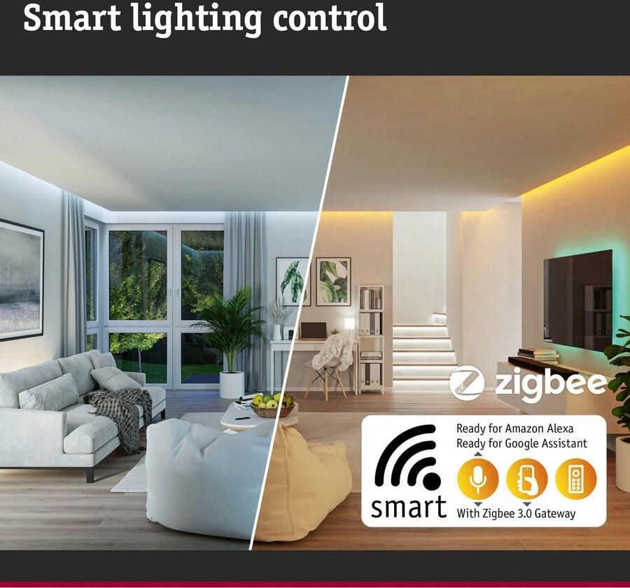 Paulmann Led-paneel Smart Home Zigbee Velora Tunable White 295x295mm 10 5W 2.700K (1 stuk)