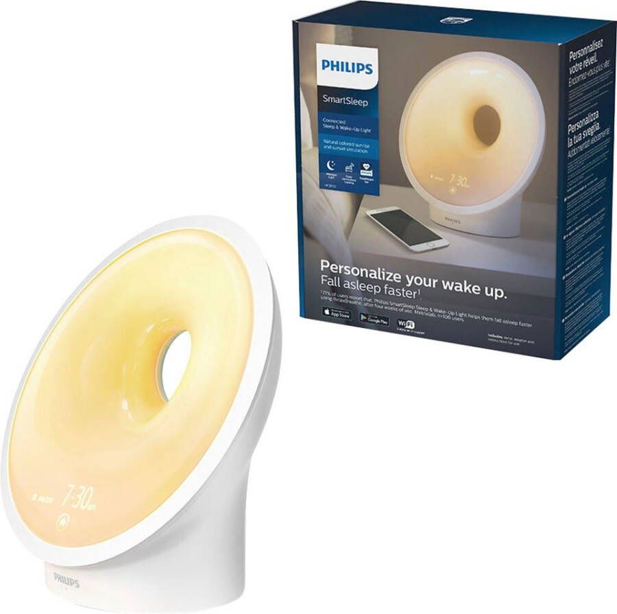 Philips Daglichtwekker SmartSleep HF3672 01 met 8 natuurlijke alarmgeluiden fm-radio en 25 lichtinstellingen - Foto 3