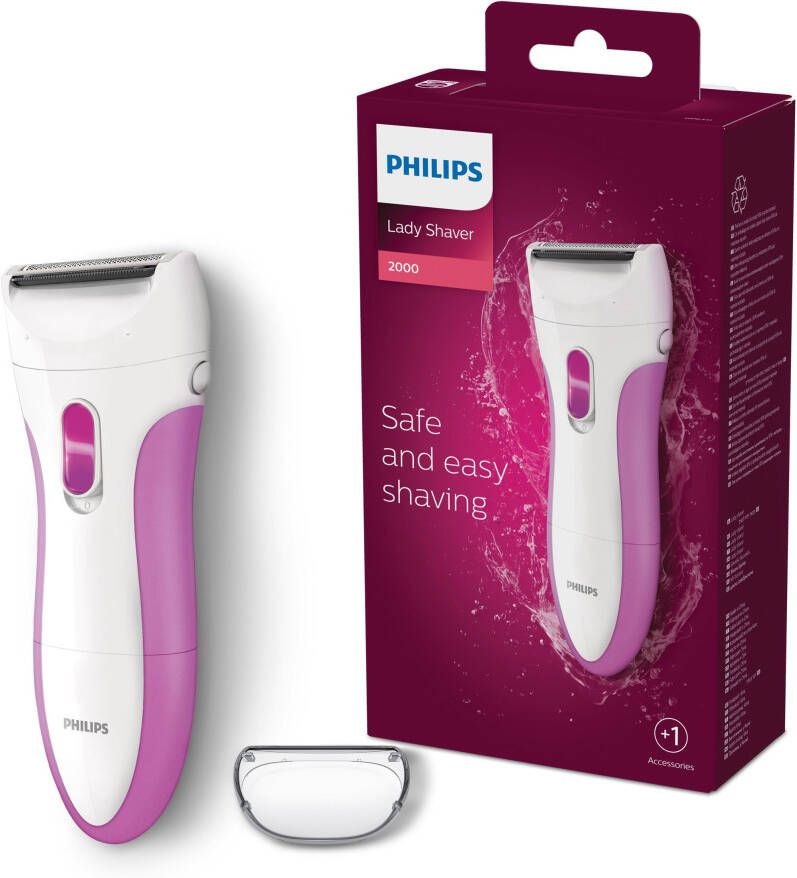 Philips Ladyshave SatinShave Essential HP6341 00 Scheerapparaat met een scheerfolie voor benen nat en droog te gebruiken