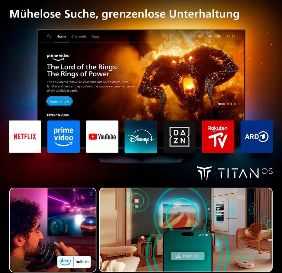 Philips Mini-led-tv 55MLED910 12 139 cm 55" 4K Ultra HD Smart TV - Foto 10