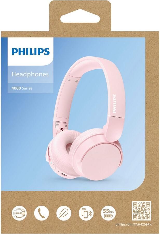 Philips TAH4209 00 bluetooth On-ear hoofdtelefoon roze - Foto 3