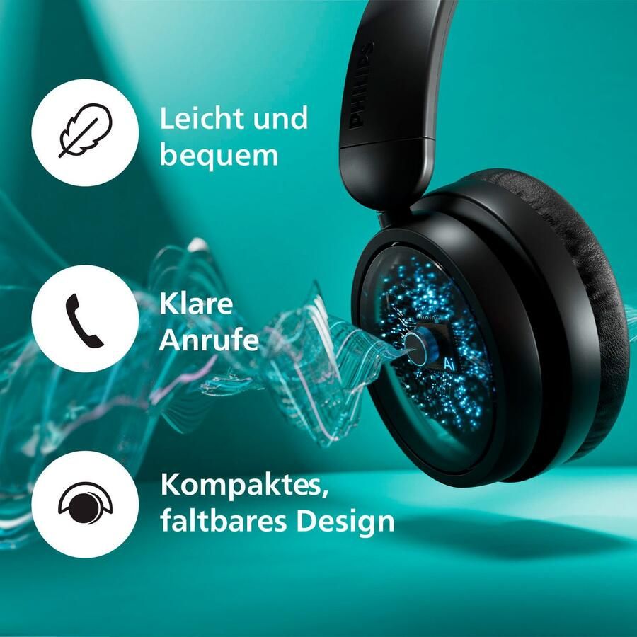 Philips TAH5209 bluetooth Over-ear hoofdtelefoon zwart - Foto 3