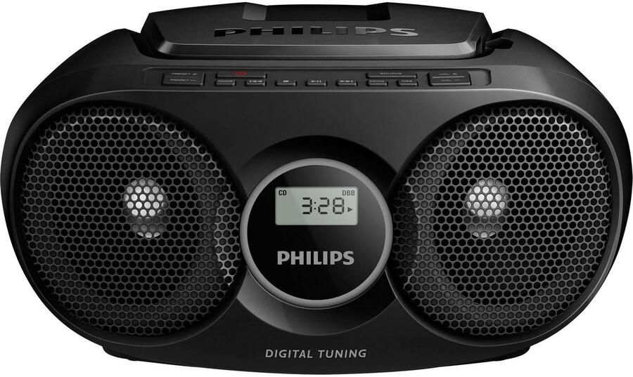 Philips AZ215B 12 CD-speler met digitale tuner en 3 5 mm audio-ingang zwart - Foto 3
