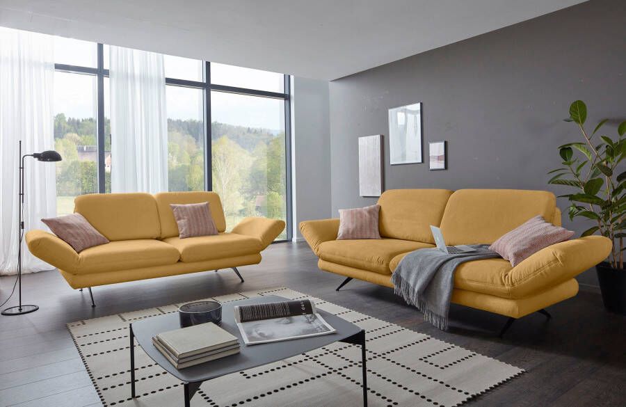 Places of Style 2 5-zitsbank Saletto modern design met armleuning met functie naar keuze met verstelbare rugleuning