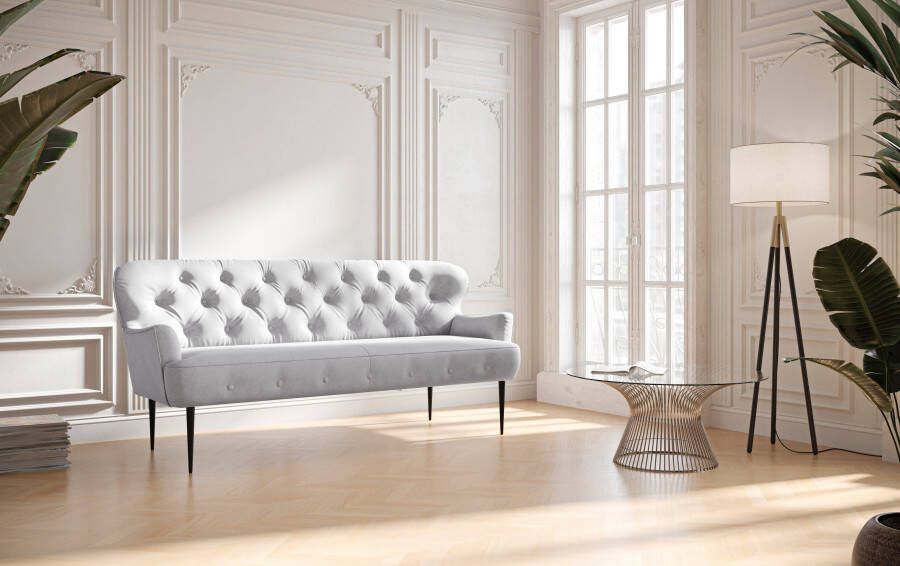 Places of Style 3-zitsbank met capitonnage in verschillende stofsoorten