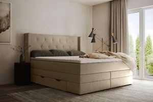 Places of Style Boxspring Elegance met mooie capitonnage in de hardheden h2 & h3 inclusief laden