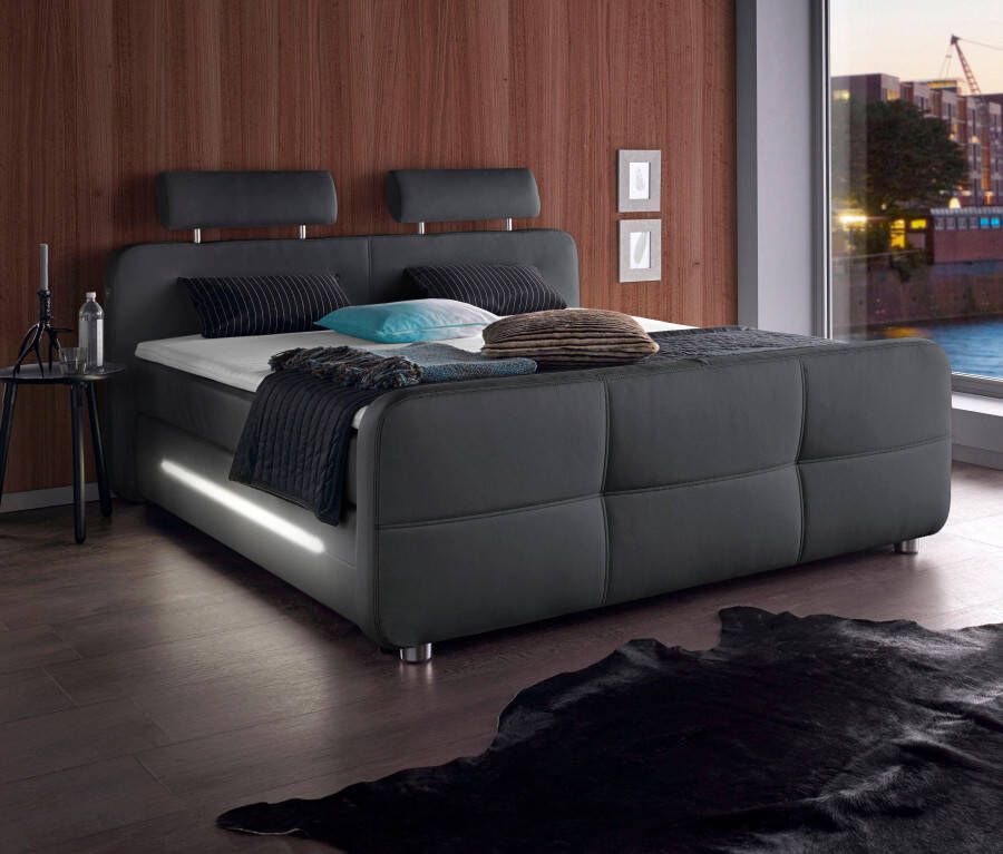 Places of Style Boxspring GINA incl. topper en ledverlichting