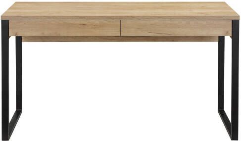 Places of Style Bureau Moid Breedte 120 140 160 cm met metalen poten & lade