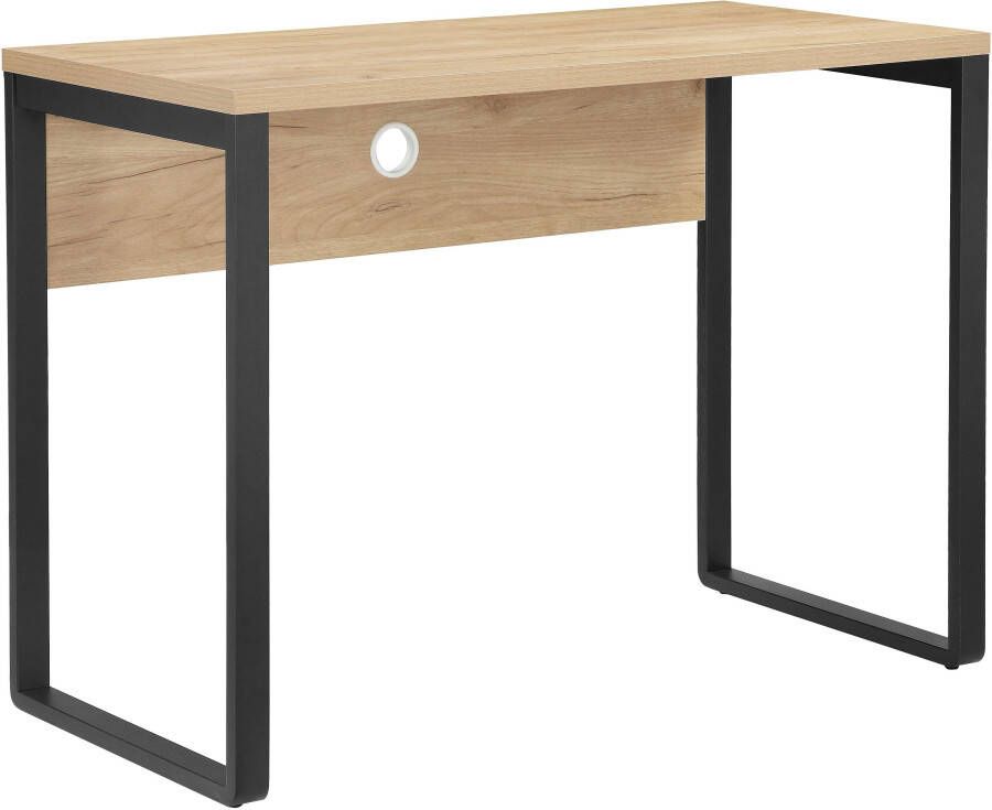 Places of Style Bureau Moid Computertafel kabeldoorvoer metalen slede breedte 100 cm