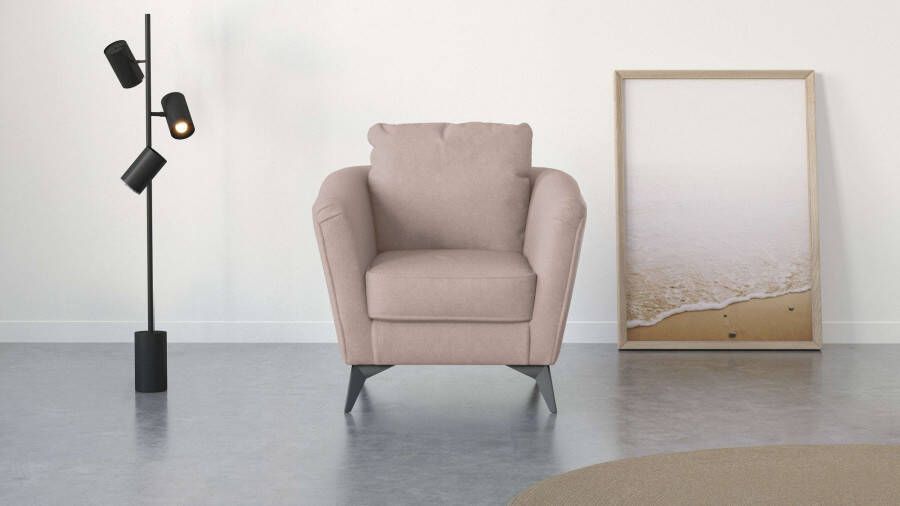 Places of Style Cocktailfauteuil MATTHEW fauteuil fijne stiksels aan de buitenkant b d h: 83 85 88 cm