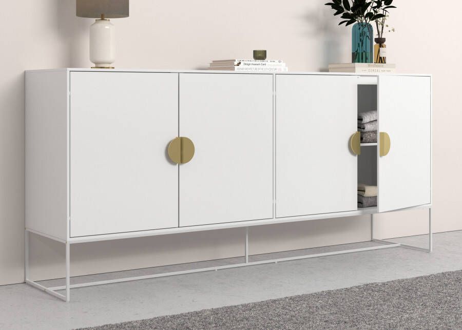 Places of Style Dressoir Abito Commode met draaideuren 2 inlegplanken breedte 180 cm