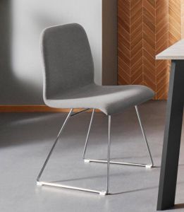 Places of Style Eetkamerstoel Ciao twee verschillende stofkwaliteiten 4 kleurvarianten zithoogte 46 cm (set 2 stuks)