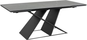 Places of Style Eettafel EMME-A met een bijzonder tafelblad van keramiek en zwart metalen frame