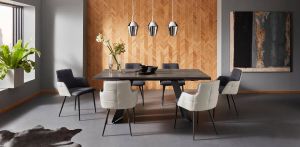 Places of Style Eettafel Koraal Keramieken tafelblad met uittrekfunctie uittrekbaar tot 260 cm