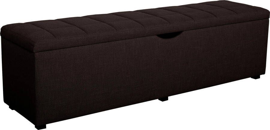 Places of Style Hockerbank Checked met bergruimte breedte 120 cm en 160 cm als bedbank te gebruiken