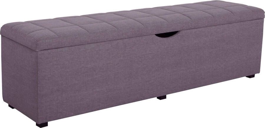 Places of Style Hockerbank Checked met bergruimte breedte 120 cm en 160 cm als bedbank te gebruiken