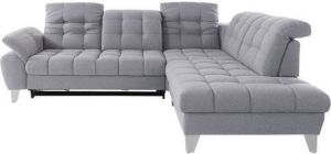 Places of Style Hoekbank Bardi Luxus belastbaar tot wel 140 kg incl. zitdiepteverstelling naar keuze met verstelbare armleuningen en hoofdbord slaapfunctie en bedkist