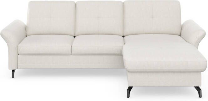 Places of Style Hoekbank Calando L-vorm naar keuze met slaapfunctie bedkist en armleuning