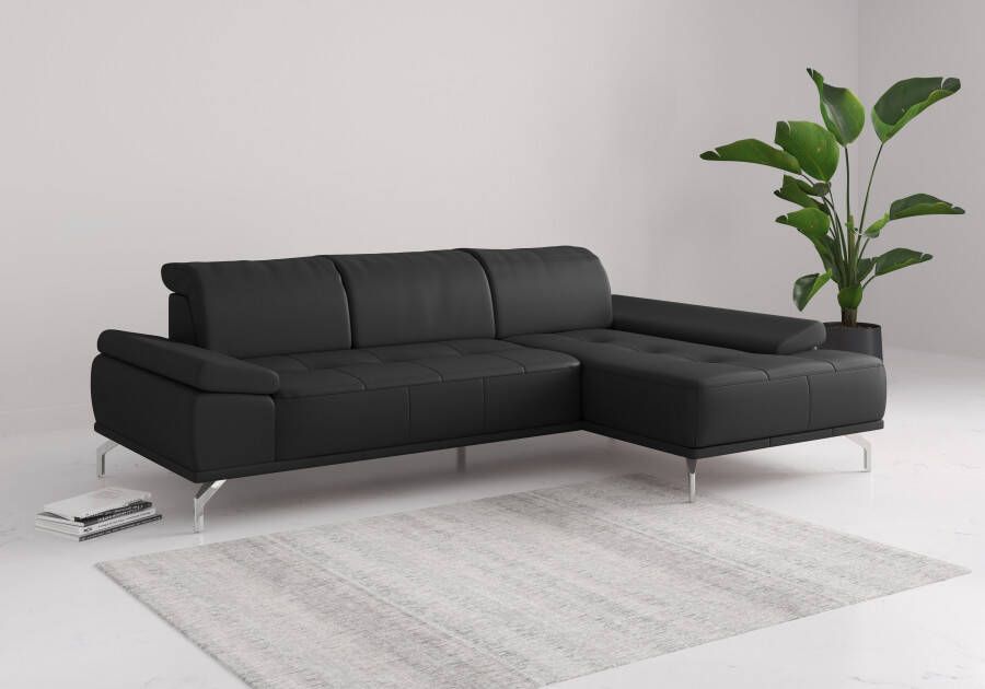 Places of Style Hoekbank Caluna Incl. zitdiepteverstelling optioneel met hoofd- en armleuningverstelling