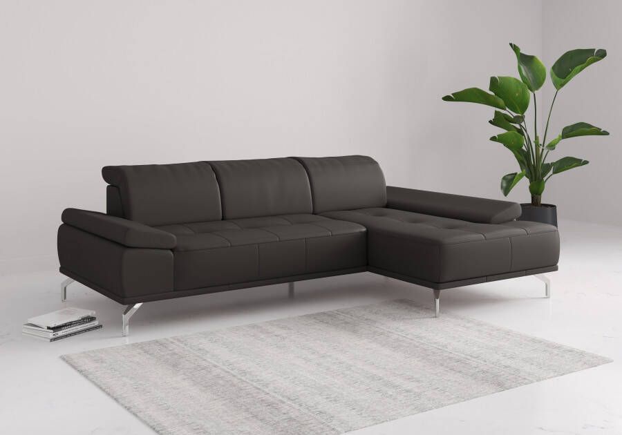 Places of Style Hoekbank Caluna Incl. zitdiepteverstelling optioneel met hoofd- en armleuningverstelling