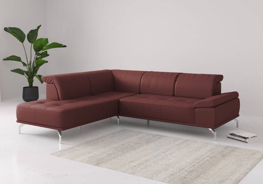 Places of Style Hoekbank Caluna Incl. zitdiepteverstelling optioneel met hoofd- en armleuningverstelling