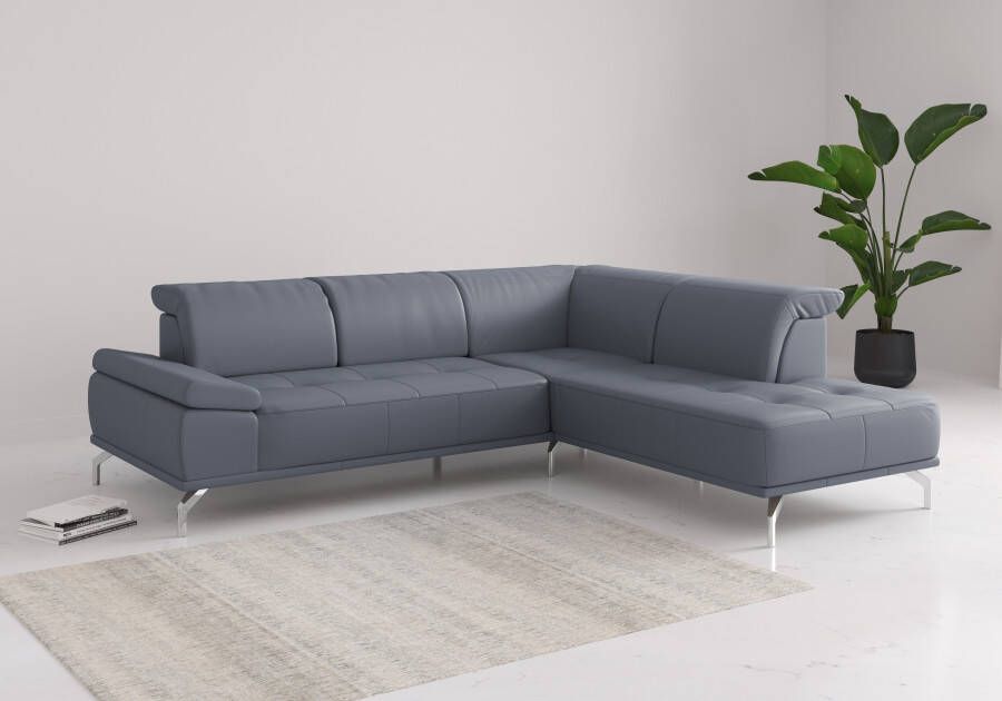 Places of Style Hoekbank Caluna Incl. zitdiepteverstelling optioneel met hoofd- en armleuningverstelling