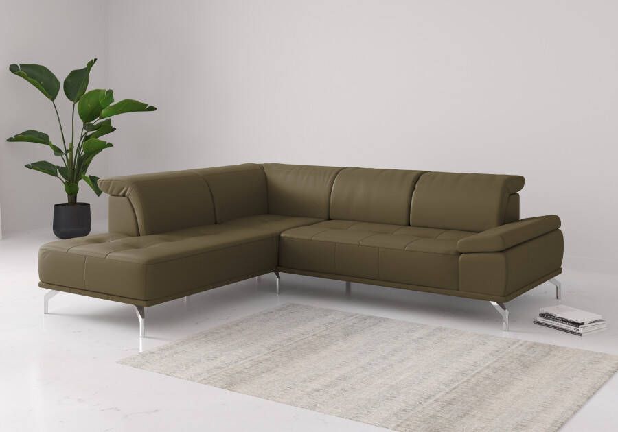 Places of Style Hoekbank Caluna Incl. zitdiepteverstelling optioneel met hoofd- en armleuningverstelling
