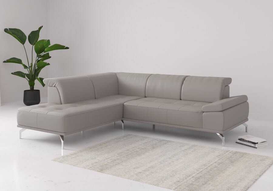 Places of Style Hoekbank Caluna Incl. zitdiepteverstelling optioneel met hoofd- en armleuningverstelling