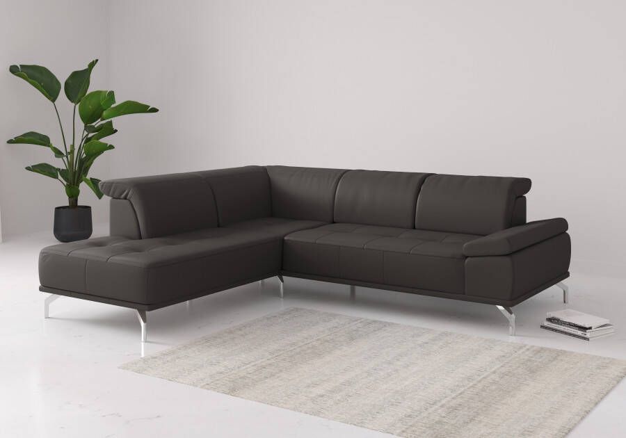 Places of Style Hoekbank Caluna Incl. zitdiepteverstelling optioneel met hoofd- en armleuningverstelling