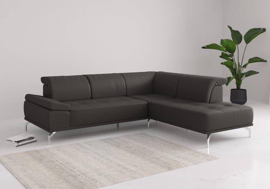 Places of Style Hoekbank Caluna Incl. zitdiepteverstelling optioneel met hoofd- en armleuningverstelling