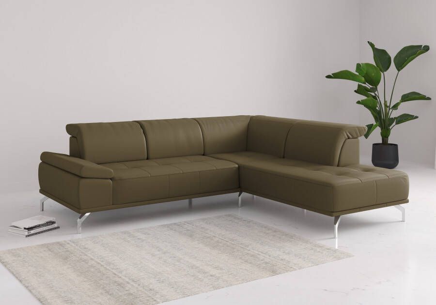Places of Style Hoekbank Caluna Incl. zitdiepteverstelling optioneel met hoofd- en armleuningverstelling