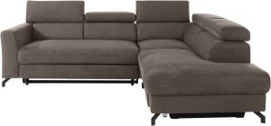 Places of Style Hoekbank Casagrande Luxus incl. verstelbare hoofdsteun naar keuze met slaapfunctie en bedkist met bijzonder hoogwaardige koudschuimvulling voor maximaal 140 kg per zitoppervlak ook met aqua clean-bekleding of met cord