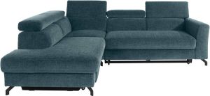 Places of Style Hoekbank Casagrande Luxus incl. verstelbare hoofdsteun naar keuze met slaapfunctie en bedkist met bijzonder hoogwaardige koudschuimvulling voor maximaal 140 kg per zitoppervlak ook met aqua clean-bekleding of met cord