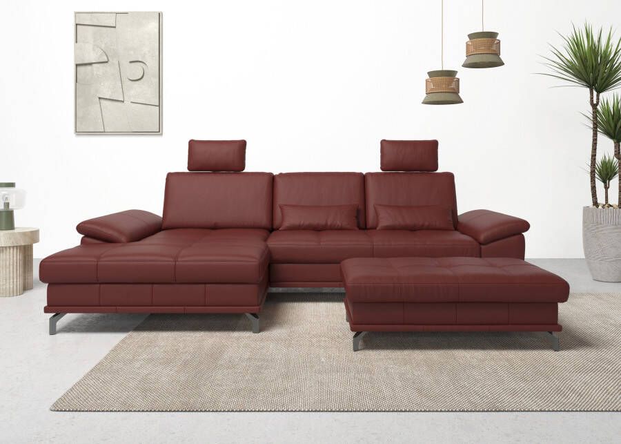 Places of Style Hoekbank Costello 3 nierkussens optionele bedfunctie en bedlade