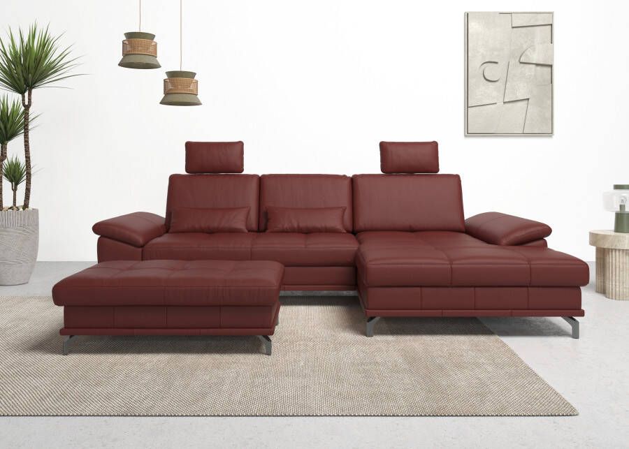 Places of Style Hoekbank Costello 3 nierkussens optionele bedfunctie en bedlade