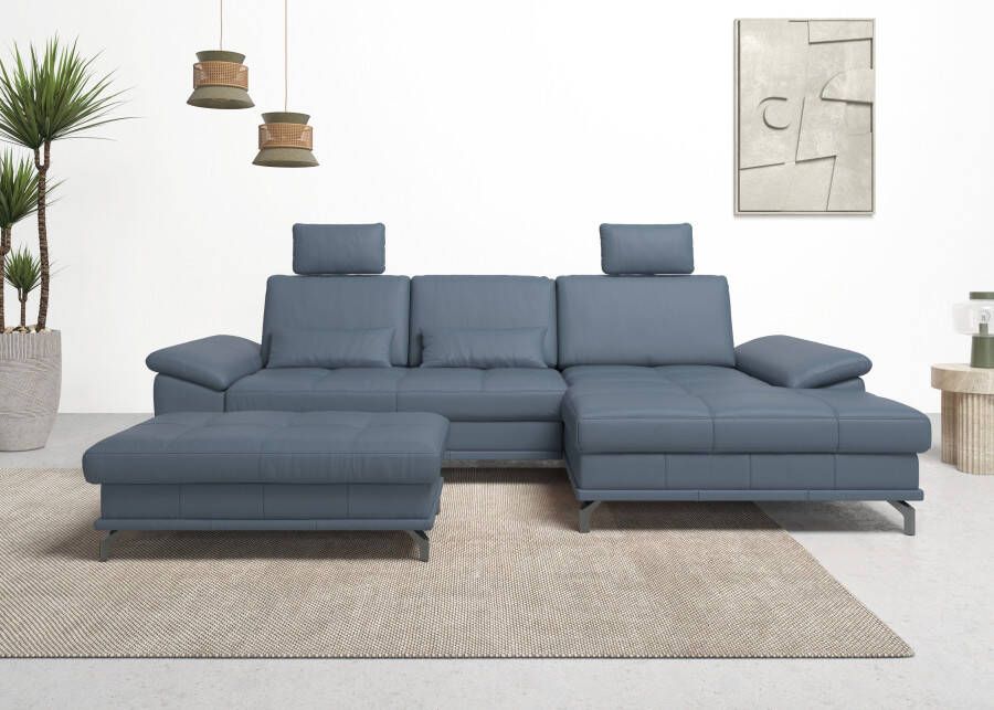 Places of Style Hoekbank Costello 3 nierkussens optionele bedfunctie en bedlade