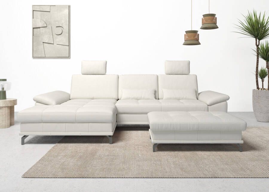 Places of Style Hoekbank Costello 3 nierkussens optionele bedfunctie en bedlade