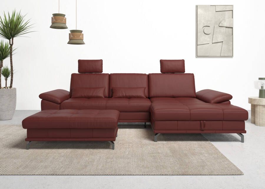 Places of Style Hoekbank Costello 3 nierkussens optionele bedfunctie en bedlade