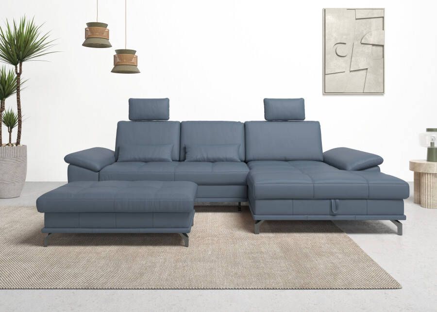 Places of Style Hoekbank Costello 3 nierkussens optionele bedfunctie en bedlade