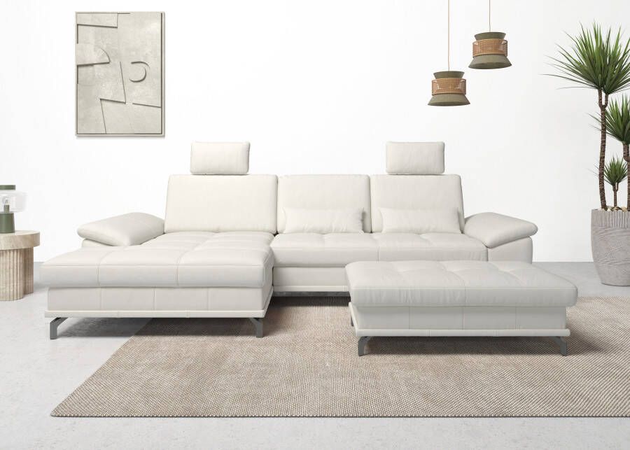 Places of Style Hoekbank Costello 3 nierkussens optionele bedfunctie en bedlade