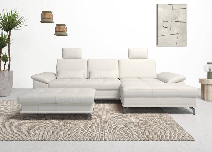 Places of Style Hoekbank Costello 3 nierkussens optionele bedfunctie en bedlade