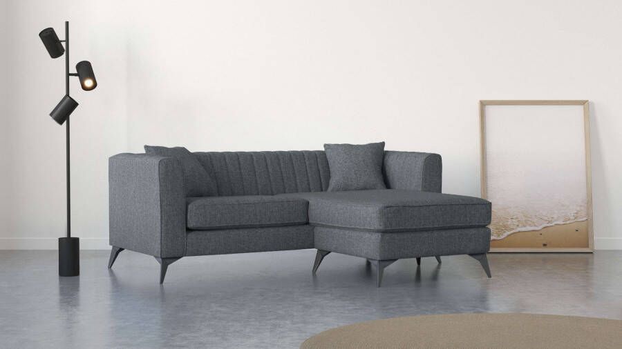 Places of Style Hoekbank MATTHEW L-vorm ideaal voor kleine ruimtes afmetingen B D H: 201 162 74 cm