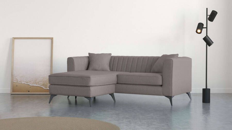 Places of Style Hoekbank MATTHEW L-vorm ideaal voor kleine ruimtes afmetingen B D H: 201 162 74 cm