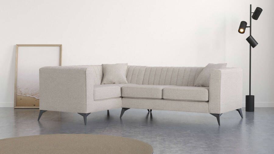 Places of Style Hoekbank MATTHEW L-vorm ideaal voor kleine ruimtes afmetingen B D H: 240 167 74 cm