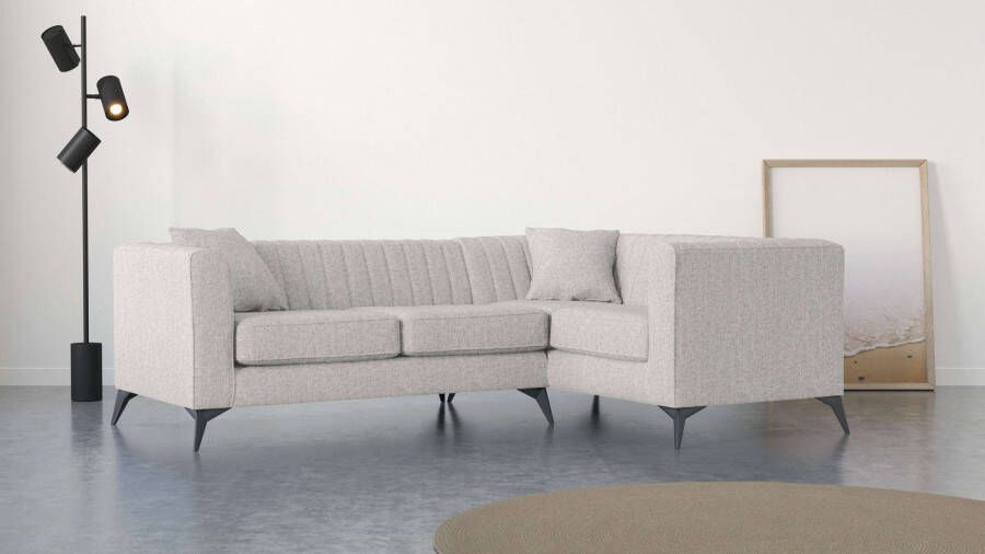 Places of Style Hoekbank MATTHEW L-vorm ideaal voor kleine ruimtes afmetingen B D H: 240 167 74 cm