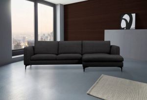 Places of Style Hoekbank Nixon ook in fluweel inclusief rugkussen
