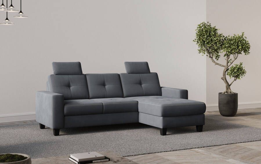 Places of Style Hoekbank Varese Kruisnaad in beige