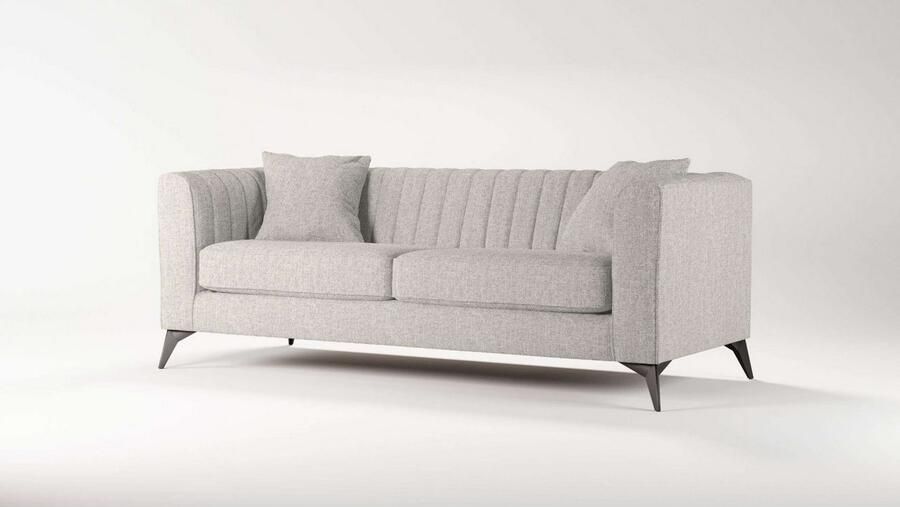 Places of Style 3-zitsbank MATTHEW elegant designsofa afmetingen B D H: 201 86 74 cm fijne stiksels in het ruggebied losse zitkussens inclusief sierkussens