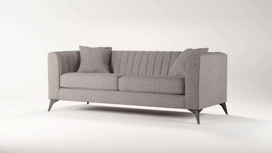 Places of Style 3-zitsbank MATTHEW elegant designsofa afmetingen B D H: 201 86 74 cm fijne stiksels in het ruggebied losse zitkussens inclusief sierkussens